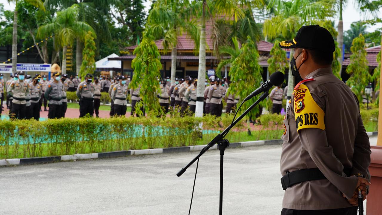 Jelang Pilkada Serentak, Polres Siak Gelar Apel Serpas Dalam Rangka Pengamanan TPS