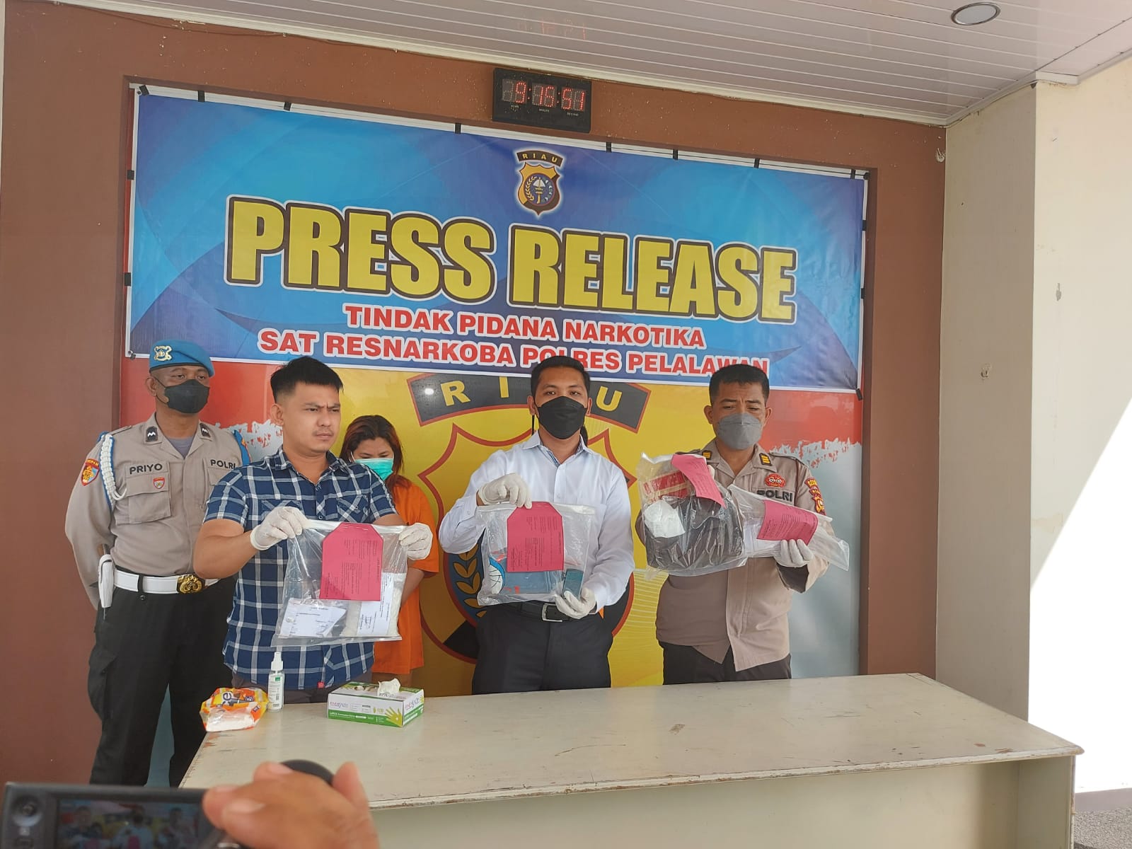 Setengah Kilo Sabu, Polres Pelalawan Ringkus Dua Sejoli Bandar Narkoba Toro Jaya Ukui