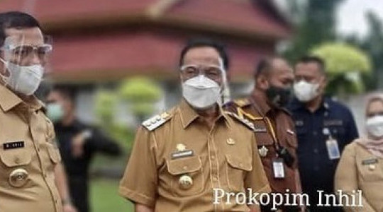 Bupati Inhil Ikuti & Dengarkan Arahan Presiden RI Jokowidodo Mengenai Penanggulangan Covid-19
