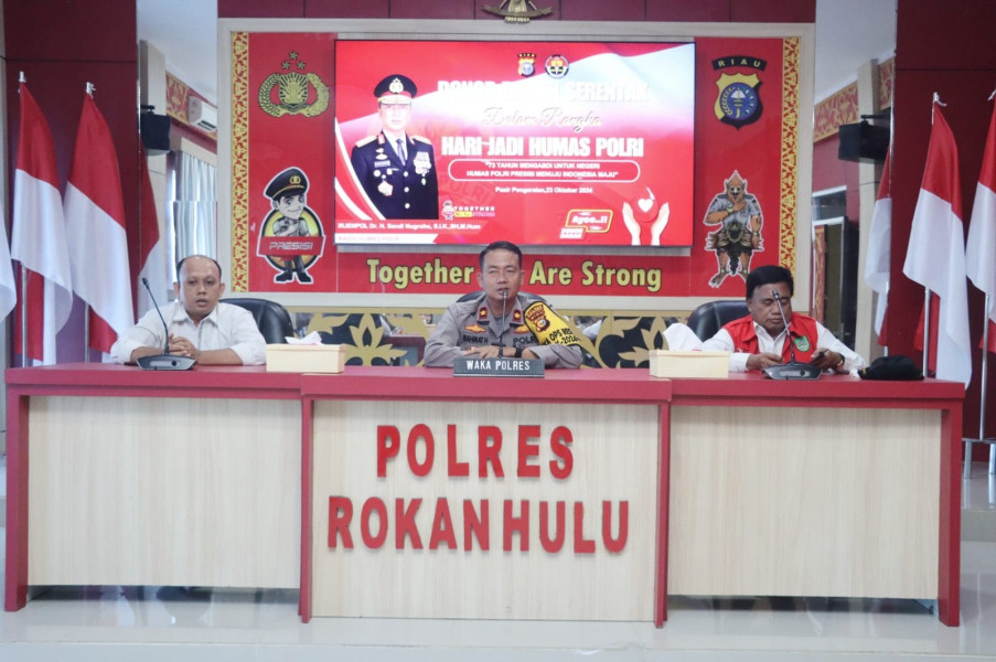 OMP-LK24, Polres Rohul Gelar Donor Darah & Pemeriksaan Kesehatan Grati