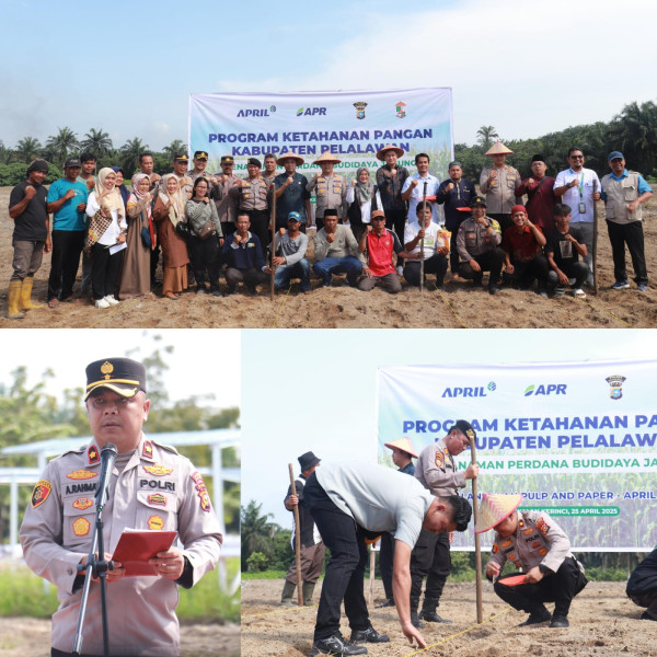 Dukung Program Asta Cita Presiden, Waka Polres Pelalawan Tanam Jagung Perdana untuk Ketahanan Pangan Nasional