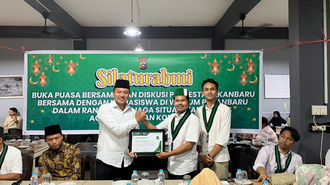 HMI MPO Cabang Pekanbaru dan Polresta Pekanbaru Gelar Diskusi Kebangsaan dan Buka Puasa Bersama