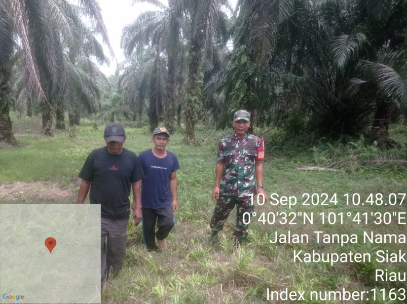 Kopda L. Sigalingging Ajak Warga Binaan di Kampung Kuala Gasib Lakukan Patroli, Guna Cegah Kebakaran Hutan Dan Lahan
