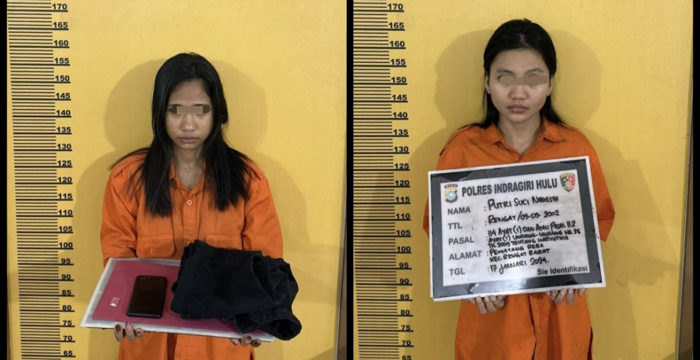 Karena Sabu, Dua Wanita Muda Diringkus Satresnarkoba Polres Inhu