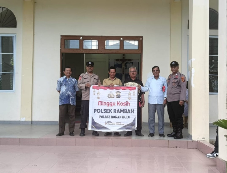 Program MK-QWPP, Polsek Rambah Gelar Patroli Pengamanan Gereja
