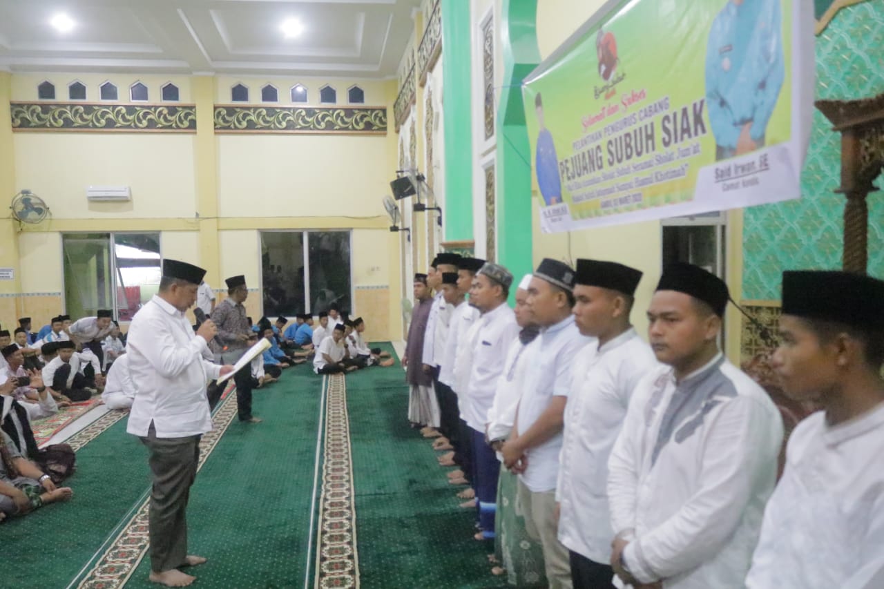 Ini Pesan H Alfedri Saat Mengukuhkan Pejuang Subuh di Kecamatan Kandis