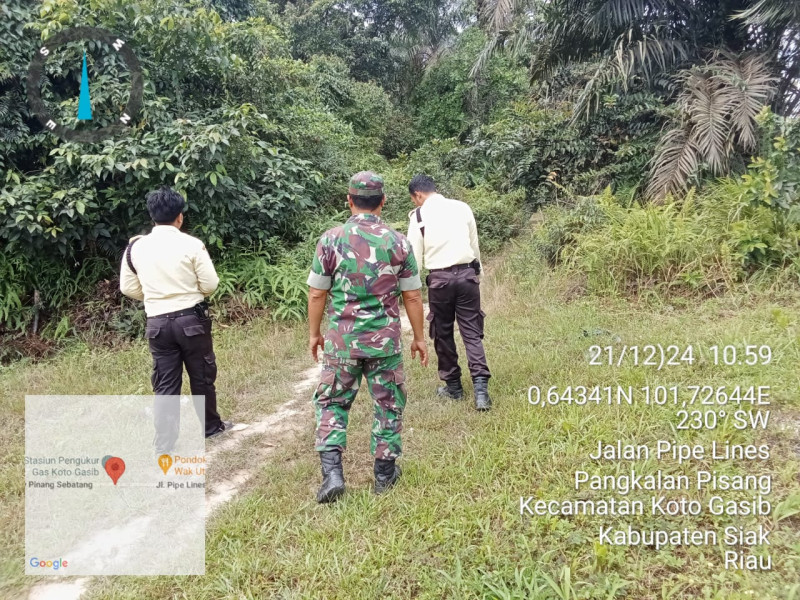 Babinsa Koramil 04/Perawang Patroli Pencegahan Karhutla di Pangkalan Pisang, Situasi Terpantau Aman