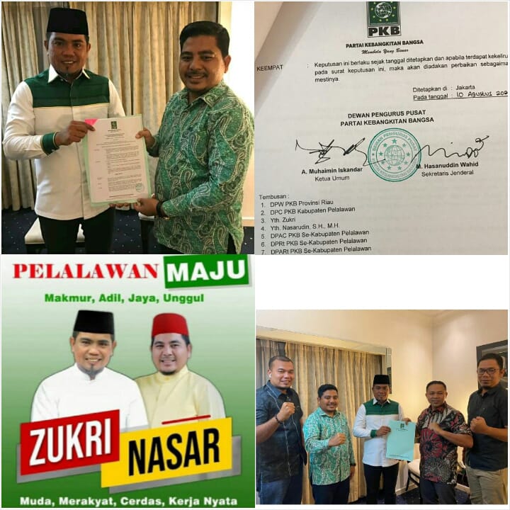 PKB Dukung Ketua NU Pelalawan  Zukri – Nasaruddin Maju Pilkada Pelalawan