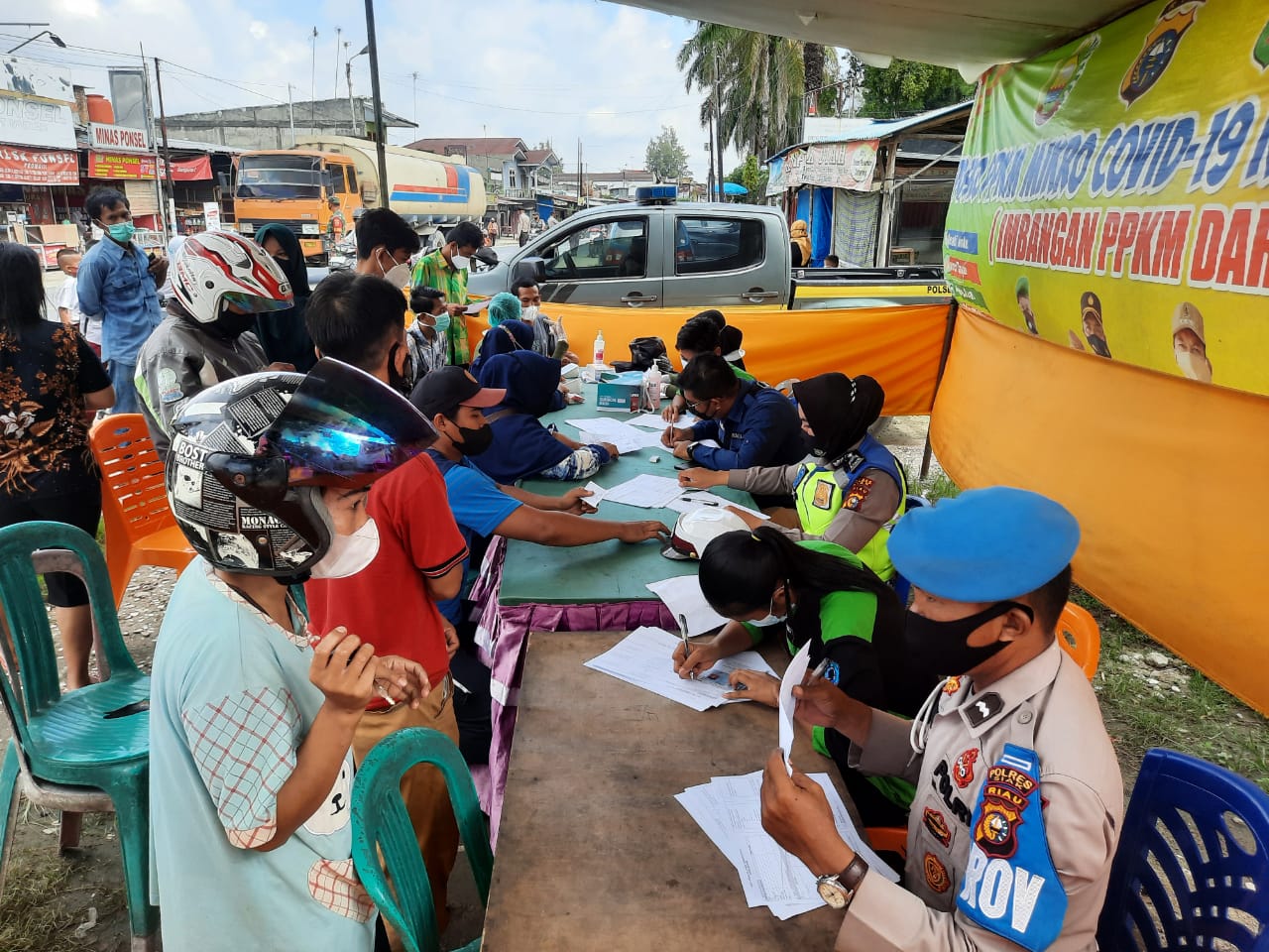 Bersinergi Dengan Stakeholder Terkait, Polsek Minas Adakan Vaksinasi Massal Setiap Hari