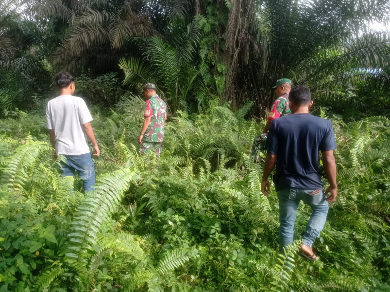 Tak Henti-hentinya Dua Anggota Koramil 04/Perawang Rutin Ajak Warga Binaan di Kampung Perawang Barat Giat Penanggulangan Karhutla