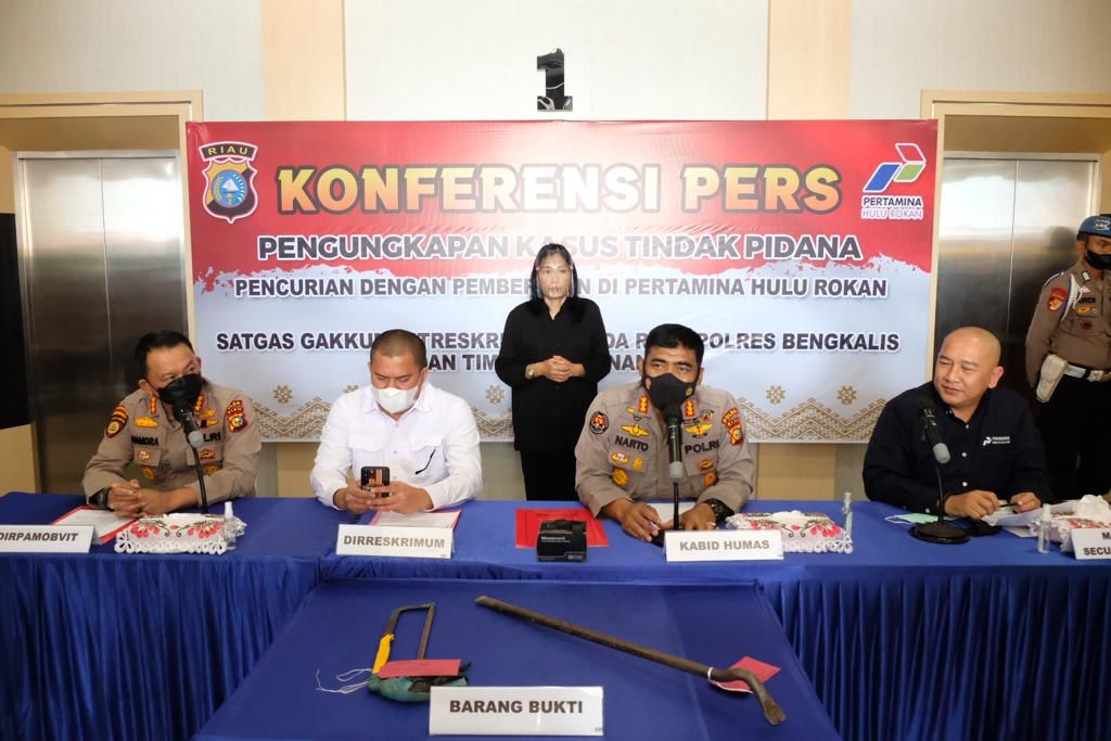 3 Pelaku Pencurian Pertamina Hulu Rokan di Tangkap, Polda Komitmen Jaga  Obyek Vital Nasional