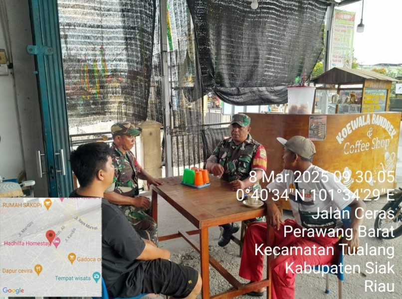 Koramil 04/Perawang Gencar Sosialisasi Kesehatan dan Kebersihan Lingkungan kepada Masyarakat Perawang Barat.