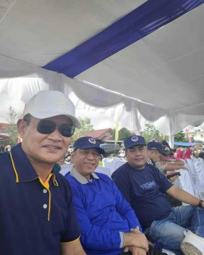 Ir. H. Hasrul, M. Si Hadiri Ulang Tahun Desa Pandau Jaya ke-23