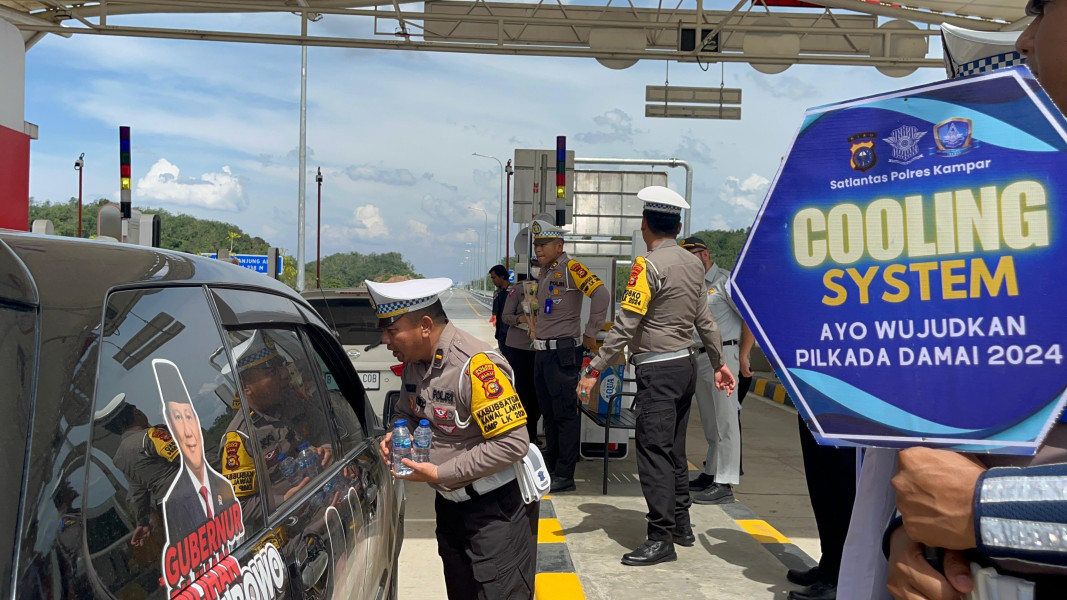 Satlantas Polres Kampar Adakan Kegiatan Kampanye Keselamatan dan Cooling System Pilkada Damai 2024