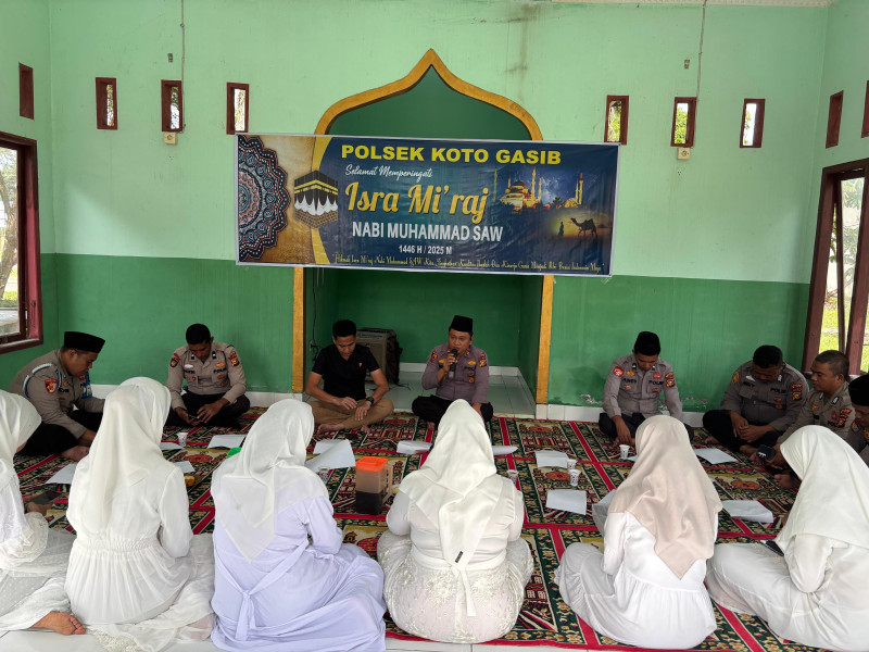 Polsek Koto Gasib Gelar Peringatan Isra' Mi'raj Nabi Muhammad SAW 1446 H/2025 M