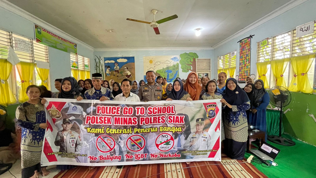 Police Goes To School, Polsek Minas Sukses Sosialisasikan Pencegahan Bullying di SDN 05 Minas Timur