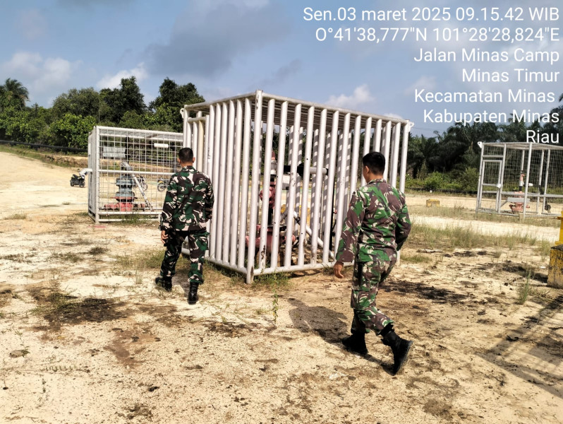 Patroli Penguatan Binter SKK Migas PT. PHR di Minas Oleh Serda Mayus Maruli dan Koptu Salomo Sembiring Berjalan Aman dan Kondusif
