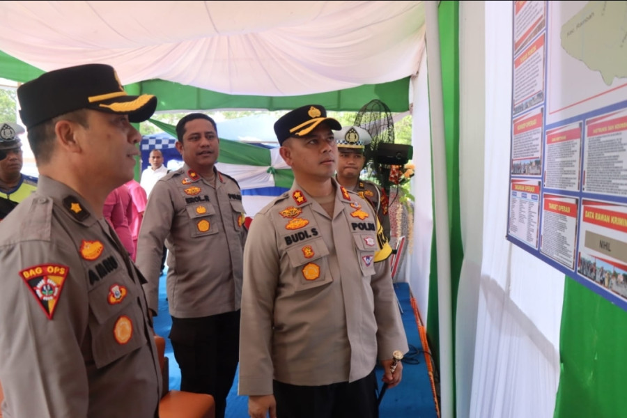 Pastikan Sudah Siap, Kapolres Rohul Tinjau Pos Pelayanan Mudik Lebaran