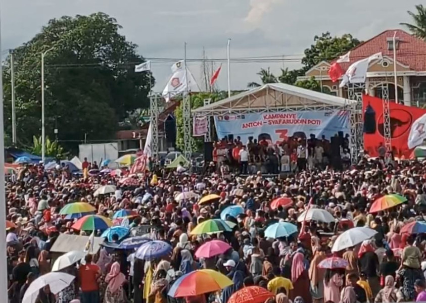 Anton-Syafaruddin Tutup Kampanye Dengan Puluhan Ribu Warga