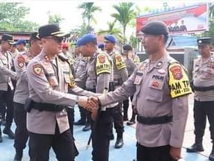 Polres Inhil Apel Pergeseran Pemulangan Personel BKO Polda Riau