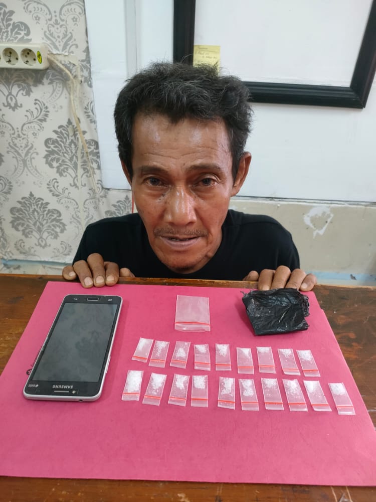 Sat Narkoba Polres Siak Tangkap Seorang Pria Pengedar Shabu di Kecamatan Tualang