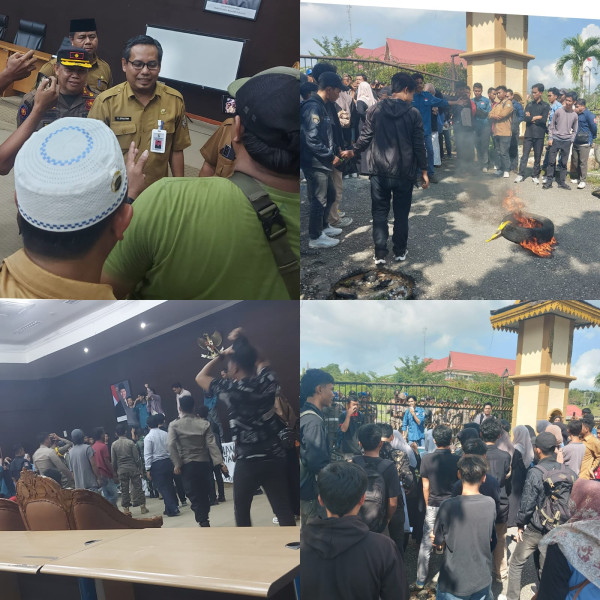 Mahasiswa Pelalawan Bentrok dengan Polisi, Tuntut Janji Beasiswa yang Belum Cair