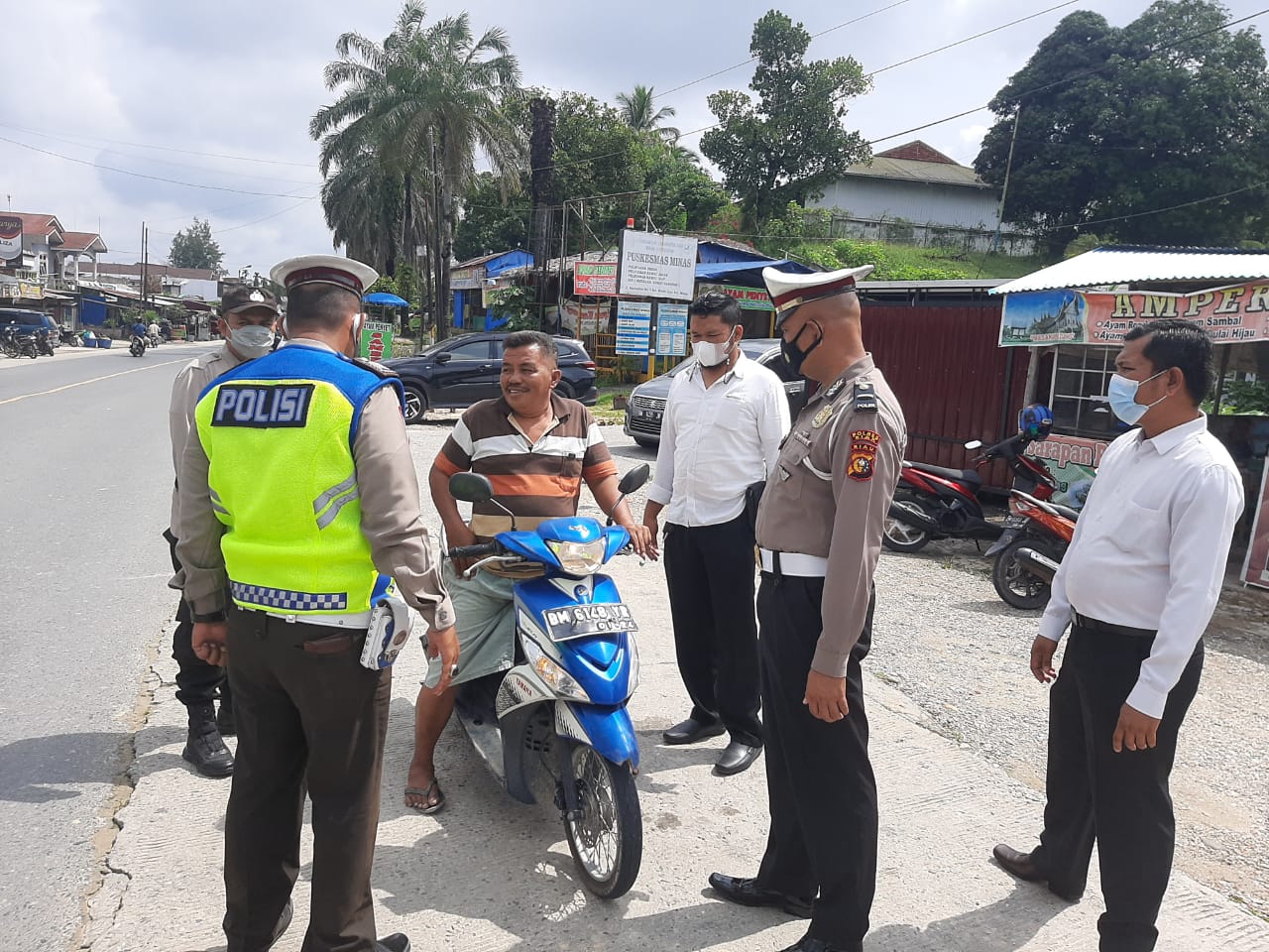 Giat Ops Yustisi Rutin Polsek Minas, 8 Warga Masih Didapati Abaikan Prokes Covid-19