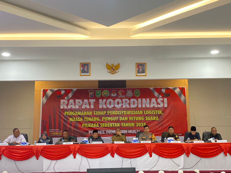Gelar Rakor Lintas Sektoral, Kapolres Inhu Ajak Bersama Sukseskan Pilkada