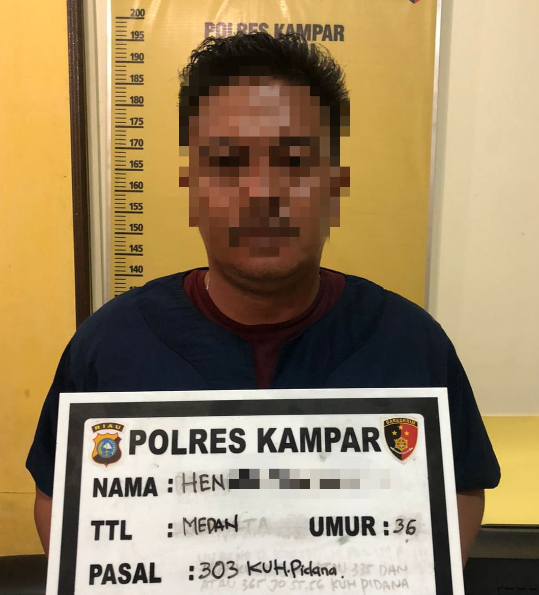 Tim Opsional Polres Kampar Tangkap Pelaku Judi Togel di Desa Petapahan Jaya Tapung