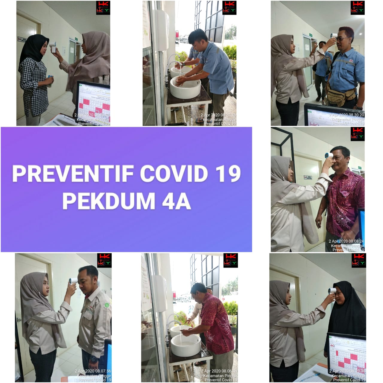 Cegah Covid-19, HKI PekDum 4A Rutin Lakukan Pengecekan Karyawan & Tamu