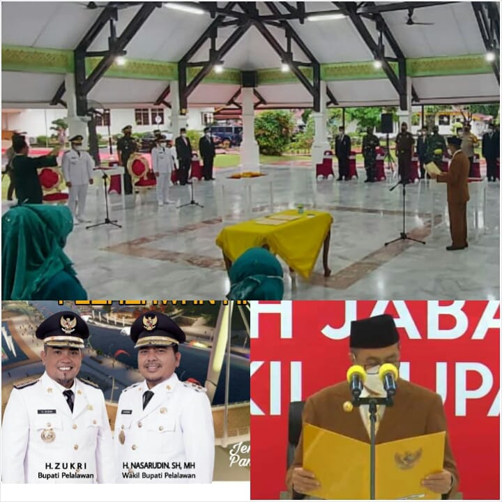 Lantik  Zukri-Nasarudin Sebagai Bupati & Wabup Pelalawan, Gubri Sampaikan Besar Harapan Masyarakat