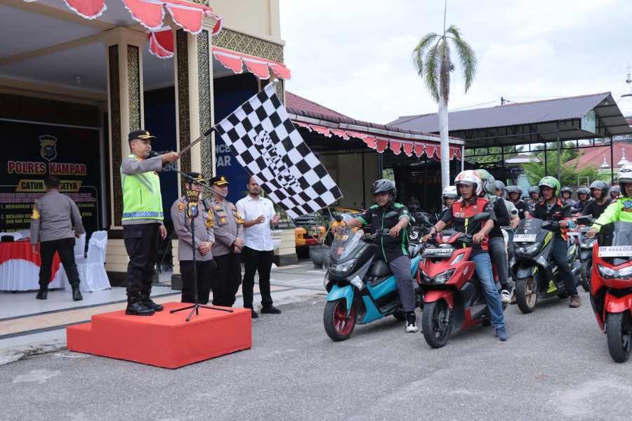 Silaturahmi Dengan Paguyuban Motor Kampar, Kapolres Ajak Sukseskan Pilkada Damai 2024