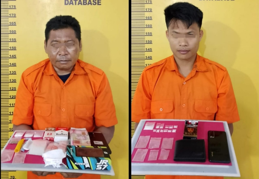 Kasat Narkoba Polres Inhu Pimpin Grebek Desa Kampung Pulau, Dua Bandar Sabu Diamankan