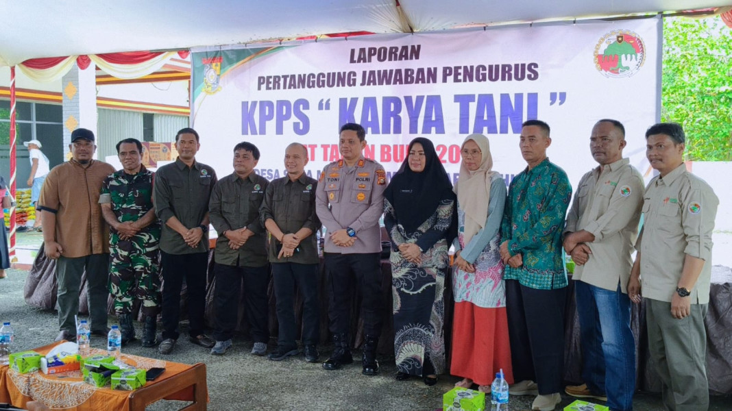 Kapolsek Tapung Hilir Hadiri RAT KPPS KARYA TANI Tahun Buku 2024, Ini Pesan AKP TONI