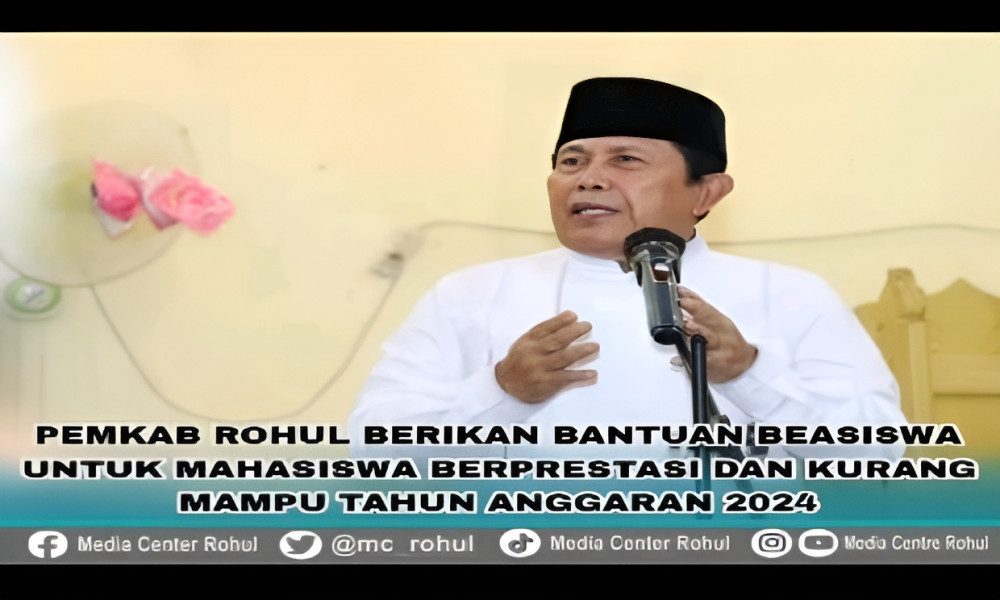 Pemkab Rohul Berikan Beasiswa Untuk Mahasiswa Berprestasi & Kurang Mampu