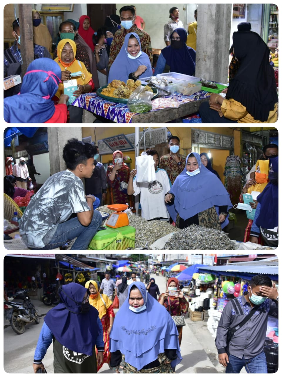 Kasmarni Paslon No. Urut 3 Jemput Aspirasi Pedagang di Pasar Pinggir
