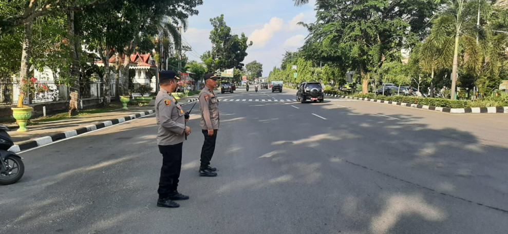 Polres Kampar Lakukan Strong Point Dalam Rangka Operasi Zebra 2023 di Seluruh Wilayah