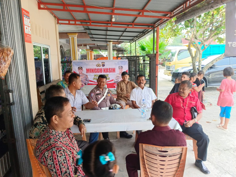 Melalui Program Minggu Kasih, Polsek Minas Dengarkan Curhatan Dari Jemaat Gereja