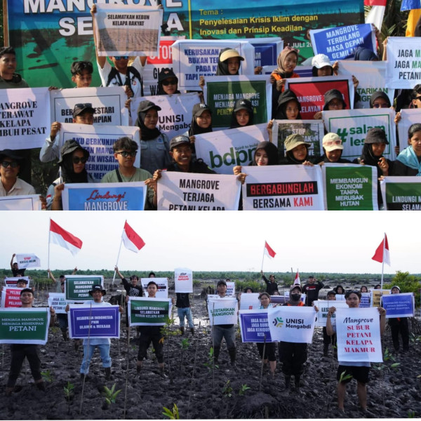 BDPN dan PT PNM Cabang Pekanbaru Tanam 7.000 Pohon Mangrove dalam Peringatan Hari Mangrove Sedunia