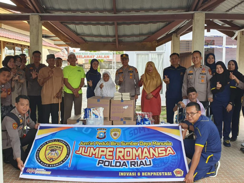 Pasca Libur Lebaran, Tim Jumpe Romansa Polda Riau Kembali Salurkan Bantuan Ke Panti Sosial