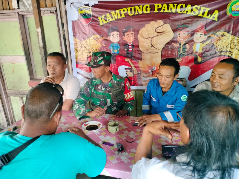 Sertu Joko Purnomo Hari Ini Sukses Sosialisasikan Nilai-Nilai Pancasila di Kampung Pancasila