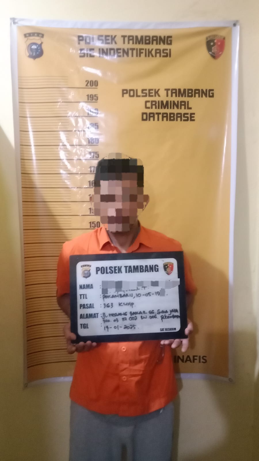 Polsek Tambang Ringkus Pencuri Dompet di Jalan Raya, Pelaku Ditangkap di TKP