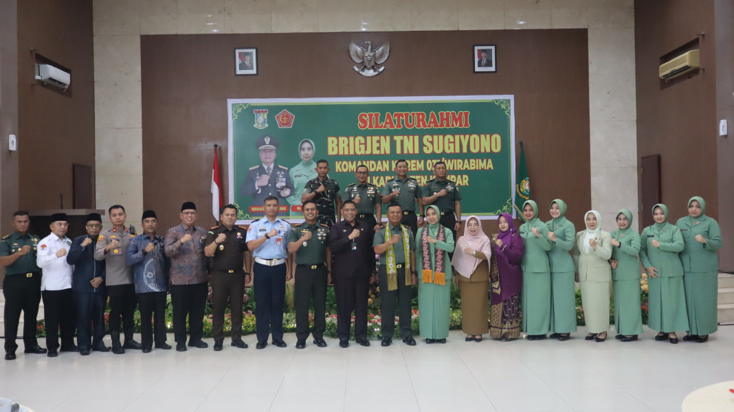 Silaturahmi Danrem 031/WB dengan Forkopimda Kampar, TNI Komitmen Dukung Pembangunan dan Pilkada Aman