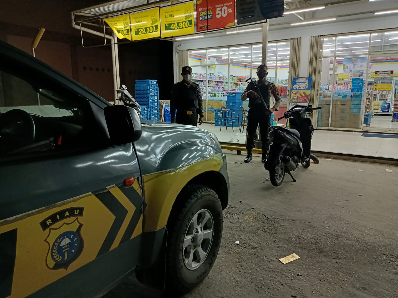 Polsek Minas Tingkatkan Kegiatan Patroli Malam, Cegah Kriminalitas & Tegakkan Prokes 5M