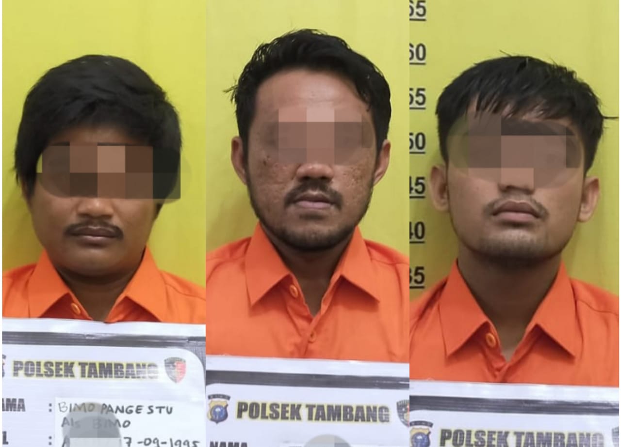 3 Tersangka Kasus Curanmor ini Ditangkap Reskrim Polsek Tambang di Pekanbaru