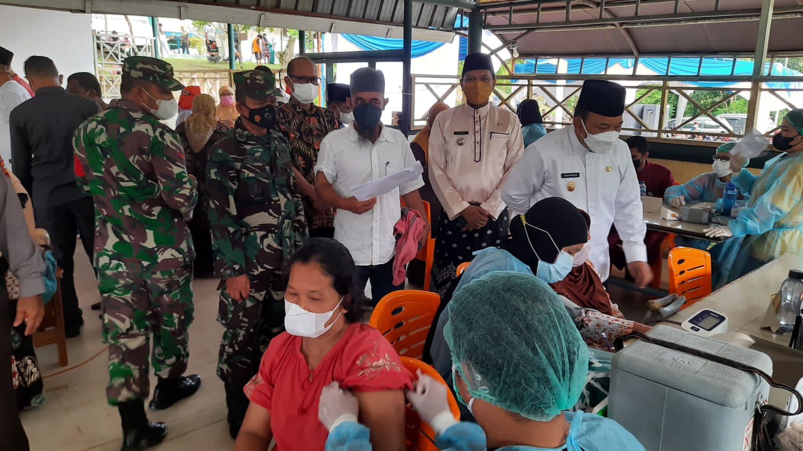 DMI Riau Serbu 750 Dosis Vaksin di Minas, Camat Hendra Ucapkan Ribuan Terimakasih