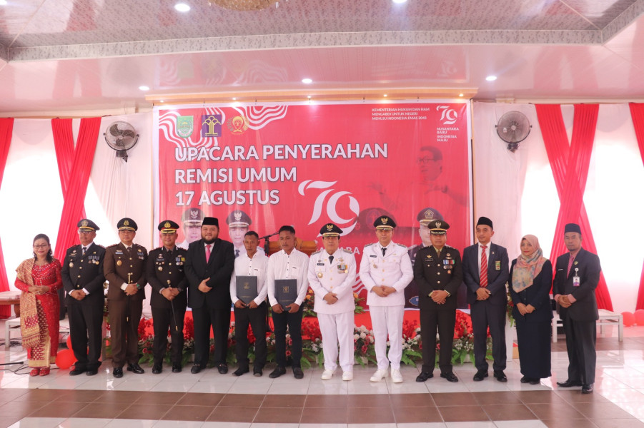 Lapas Pasir Pengaraian Berikan Remisi Kepada 701 Warga Binaan Di Hari Kemerdekaan ke-79 RI