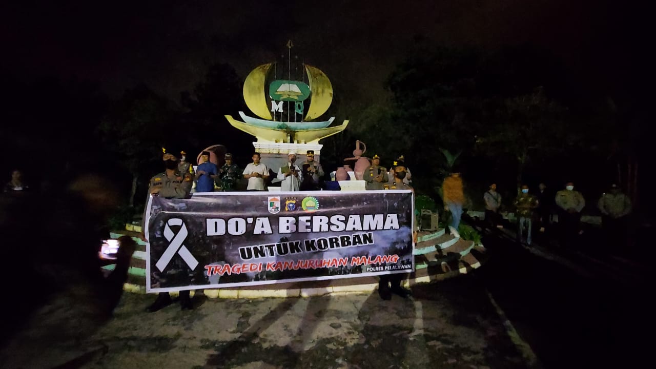 Turut Berbela Sungkawa, Polres Pelalawan Doa Bersama Untuk Tragedi Kanjuruhan