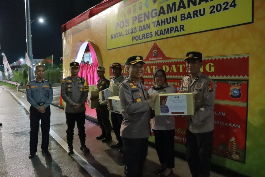 Polres Kampar Bersama Instansi Terkait, Gelar Patroli Gabungan Skala Besar Di-Malam Tahun Baru