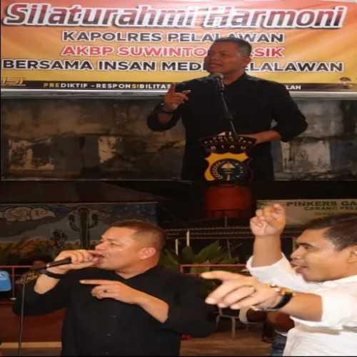 Langsung Harmonis, Silaturahmi 'Harmoni' Kapolres Pelalawan Dengan Wartawan